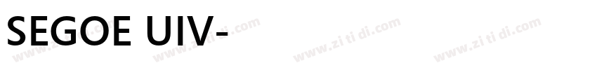 SEGOE UIV字体转换
